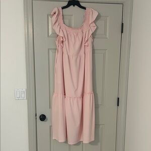 Pink Ruffled Women's Dress